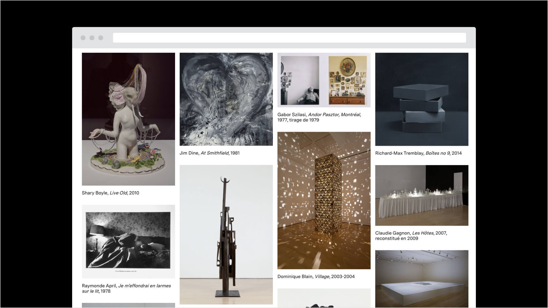 Museum of Contemporary Art of Montreal Website